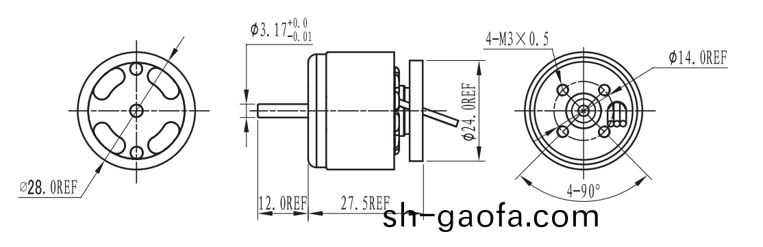 OT-EM2828無刷電機|直流無刷電機|微(wei)型電機|血壓計電機-萬至達電機