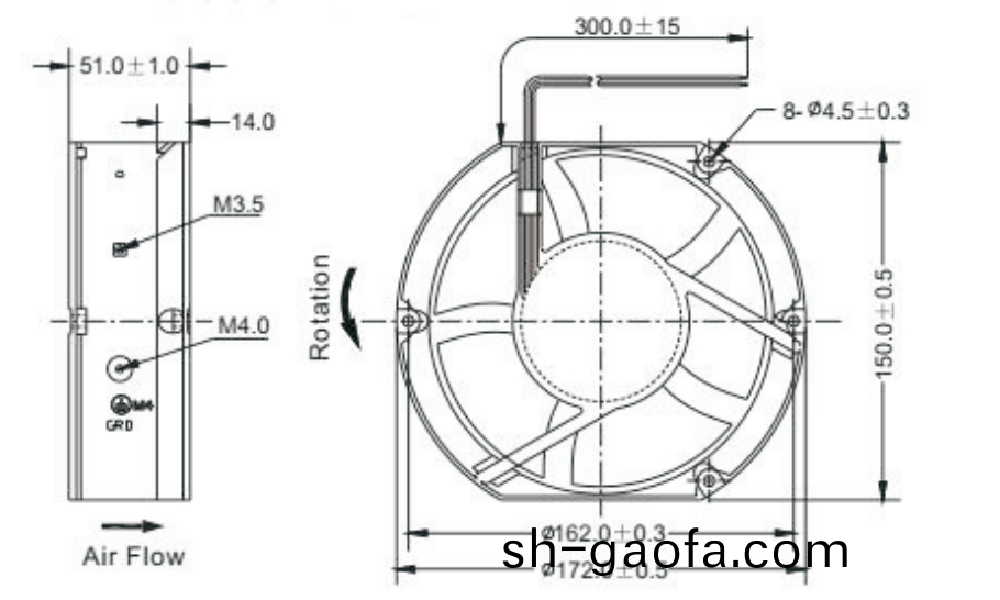 OT-EF17251-EC無刷電機(ji)|無刷(shua)直(zhi)流(liu)電機|風扇電(dian)機(ji)-萬至達電(dian)機(ji)