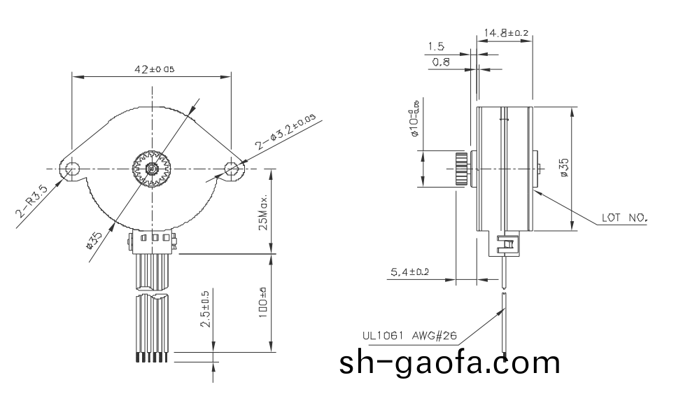 OT-SM35P-363步(bu)進電機|微型打印機電機|炤片打印機電機|微型(xing)馬達-萬至達電機