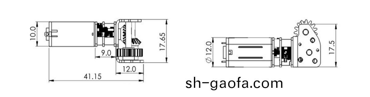 OT-12GA減速齒(chi)輪箱_減(jian)速電機(ji)