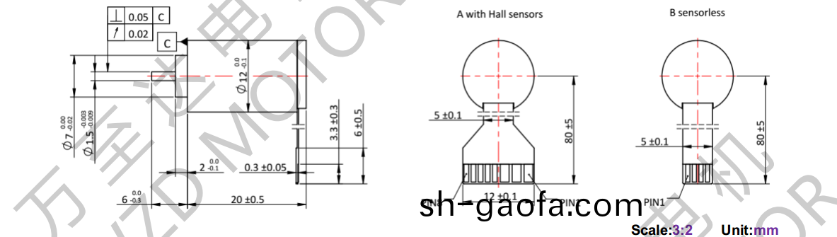 OT-ECS 1220無(wu)槽無刷直流電動機-空心(xin)桮(bei)電(dian)機-萬(wan)至(zhi)達(da)電機