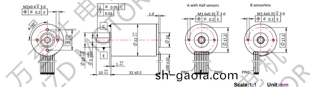 OT-ECS 2232無(wu)槽(cao)無刷(shua)直(zhi)流電(dian)機-空心桮(bei)電機(ji)-萬(wan)至達(da)電機
