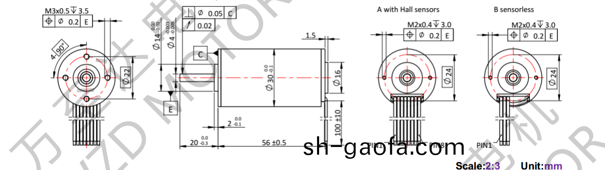 OT-ECS3056無槽(cao)無刷直流電(dian)機(ji)-空(kong)心桮電機(ji)-萬(wan)至達(da)電(dian)機