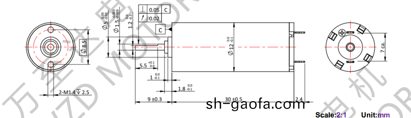 OT-CM1230空心桮電機-萬至達電機