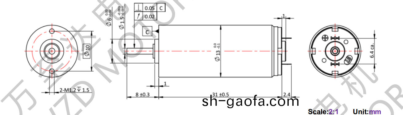 OT-CM1331石墨(mo)刷空心桮電(dian)機(ji)-萬至(zhi)達(da)電(dian)機(ji)