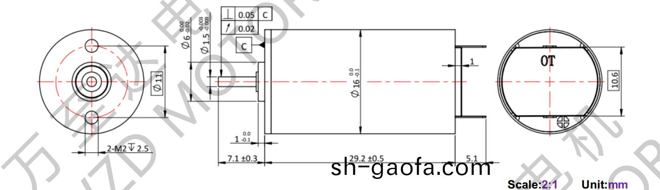 OT-CM1630空心桮(bei)電(dian)機-萬(wan)至達(da)電機(ji)
