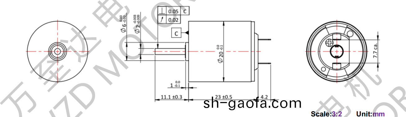 OT-CM2023空心(xin)桮(bei)電(dian)機-萬至達(da)電機(ji)