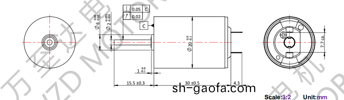 OT-CM2030空(kong)心桮電(dian)機(ji)-萬(wan)至(zhi)達(da)電(dian)機(ji)