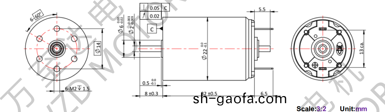 OT-CM2232石墨刷空心桮電(dian)機-萬(wan)至達電機