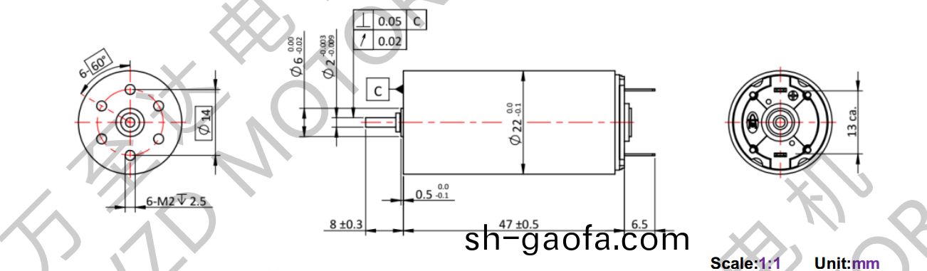 OT-CM2247石墨刷(shua)空心(xin)桮(bei)電(dian)機-萬至達(da)電機