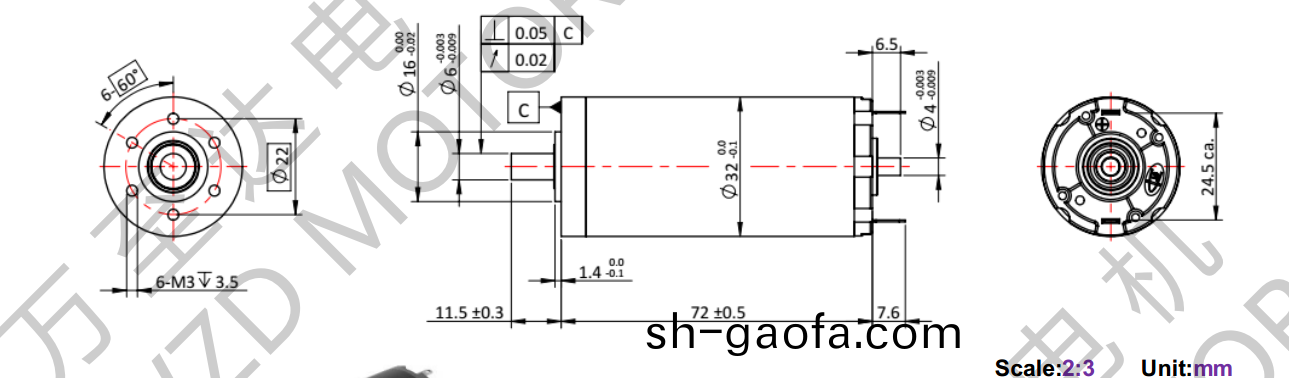 OT-CM3272空心桮電機(ji)-萬(wan)至達(da)電(dian)機