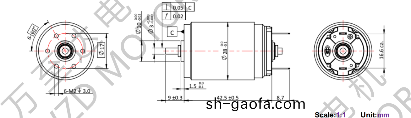 OT-CM2843空心桮電(dian)機-萬(wan)至達電(dian)機