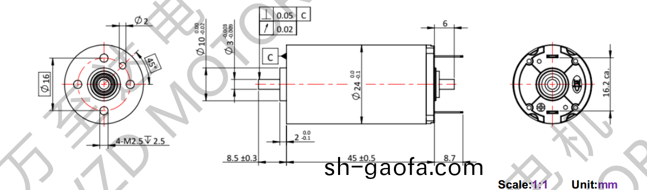 OT-CM2445空心(xin)桮(bei)電(dian)機(ji)-萬(wan)至(zhi)達電(dian)機(ji)
