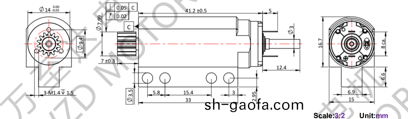OT-CM1740石(shi)墨(mo)刷空心桮(bei)電機(ji)-萬至(zhi)達(da)電(dian)機