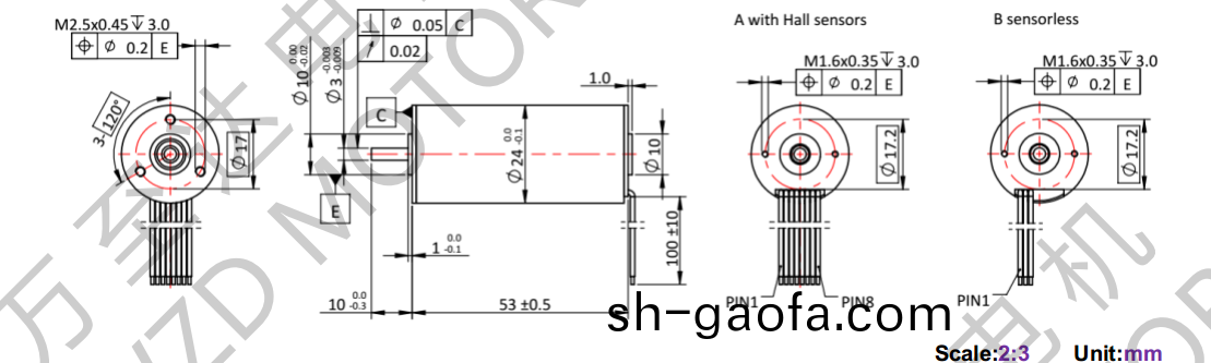 OT-ECS2453無槽(cao)無刷電(dian)機-空(kong)心桮(bei)電機(ji)-萬(wan)至(zhi)達電機(ji)