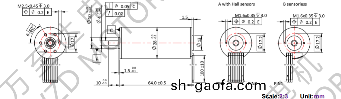OT-ECS2864無(wu)槽無刷電機-空(kong)心(xin)桮電機(ji)-萬(wan)至(zhi)達電(dian)機(ji)