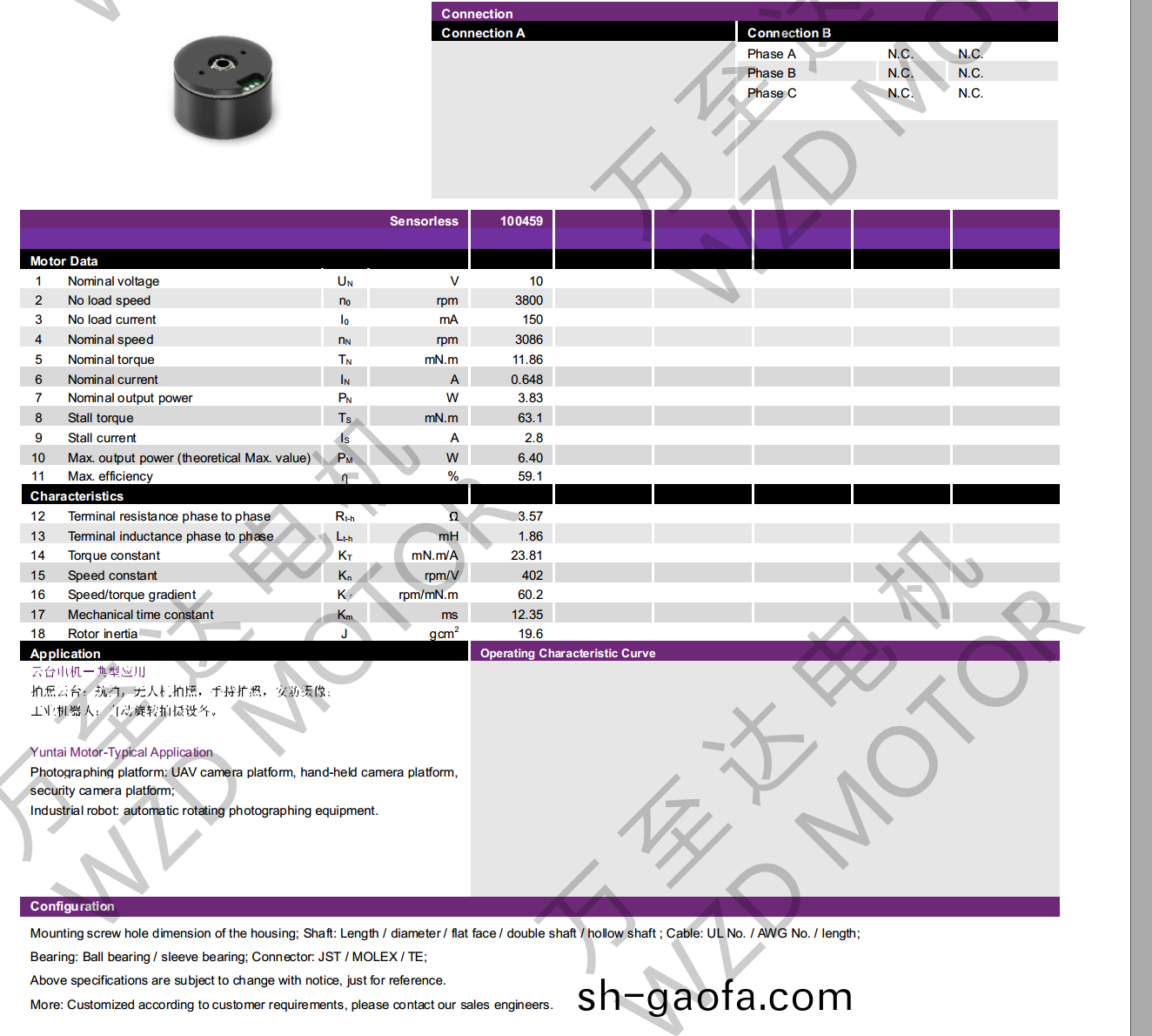 OT-EM2817BLDC無刷電(dian)機-萬至(zhi)達(da)電(dian)機