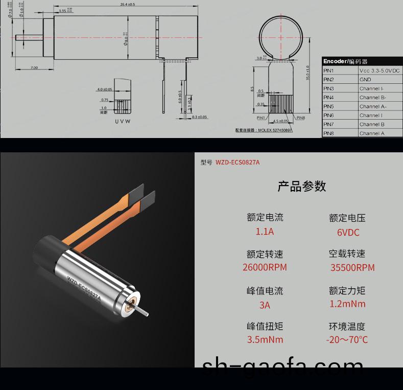 WZD-ECS0827A靈(ling)巧手(shou)電機(ji)