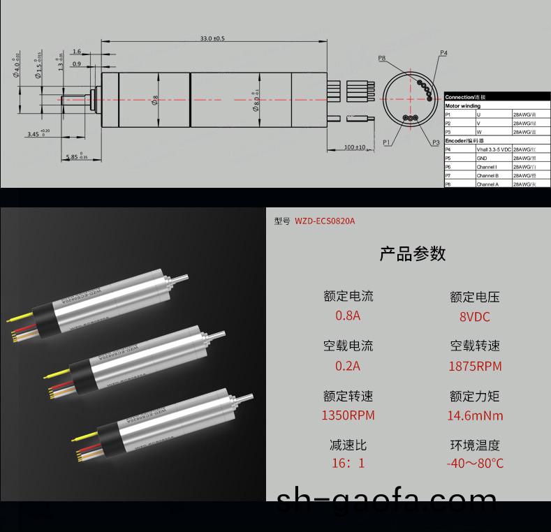 WZD-ECS0820A靈巧(qiao)手電機(ji)