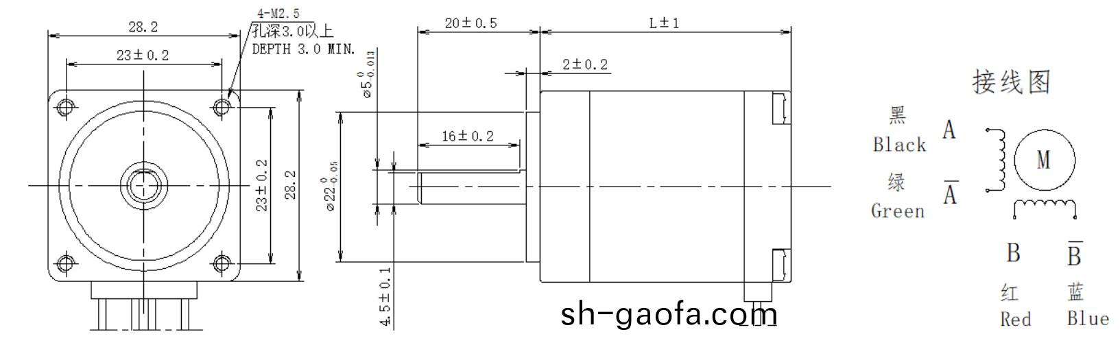 28係(xi)列(lie)1.8°兩(liang)相(xiang)開(kai)環步(bu)進(jin)電(dian)機結(jie)構