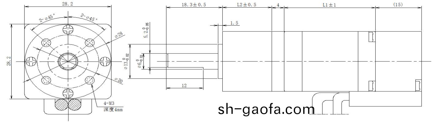 28係(xi)列(lie)閉(bi)環(huan)步進(jin)電(dian)機+齒輪箱結構(gou)