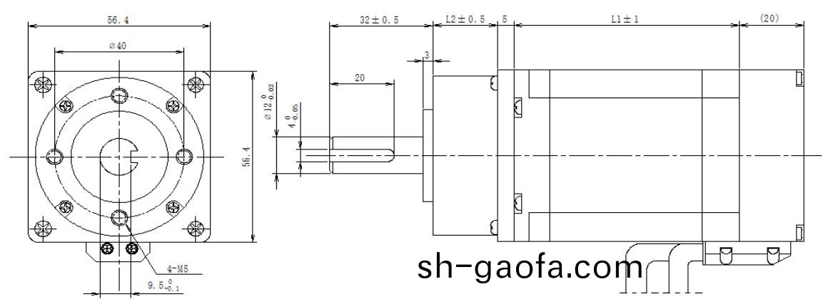 57係列閉環步進(jin)電(dian)機+齒(chi)輪箱結構