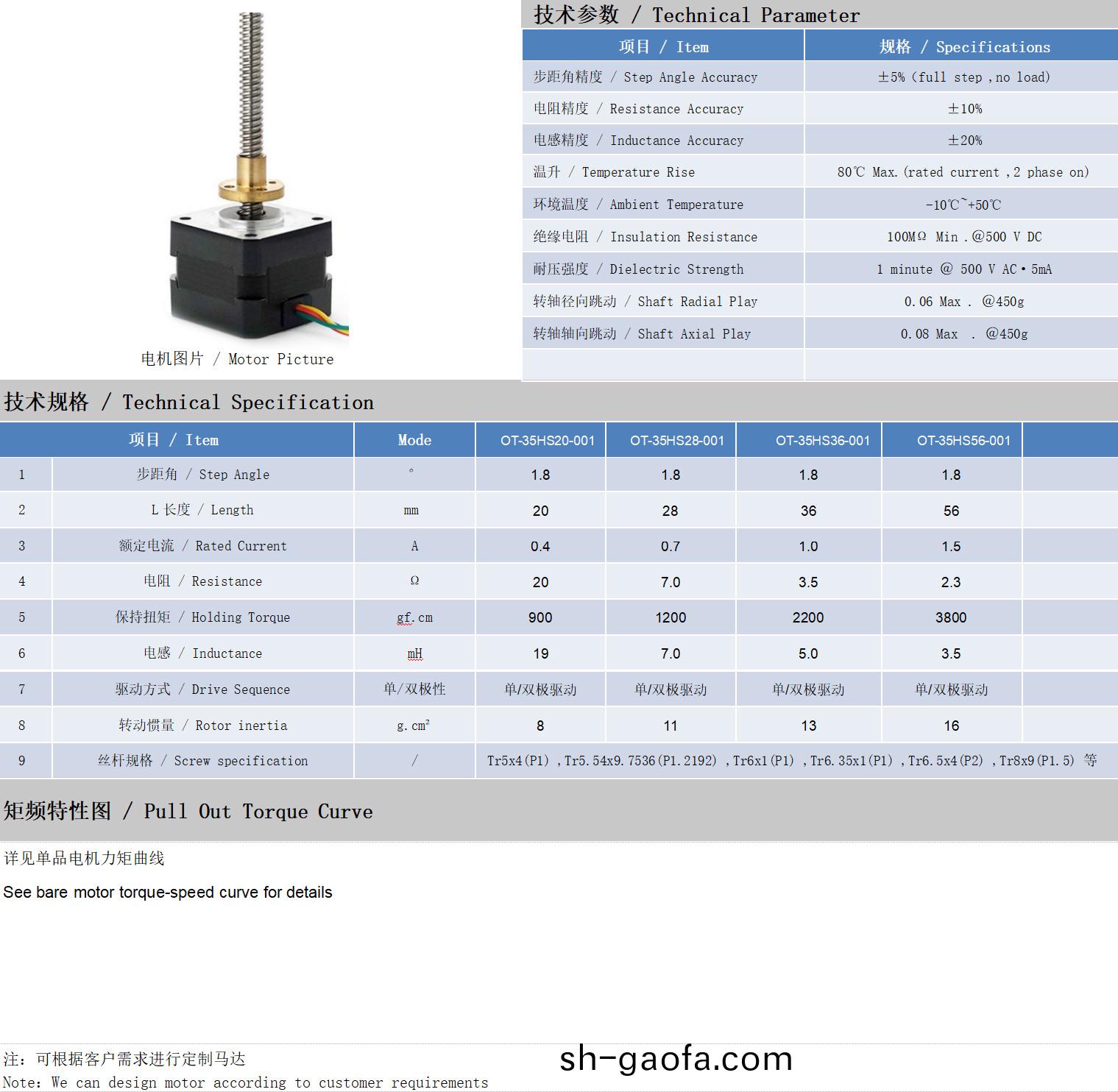35係列(lie)絲桿(gan)電機技(ji)術蓡數