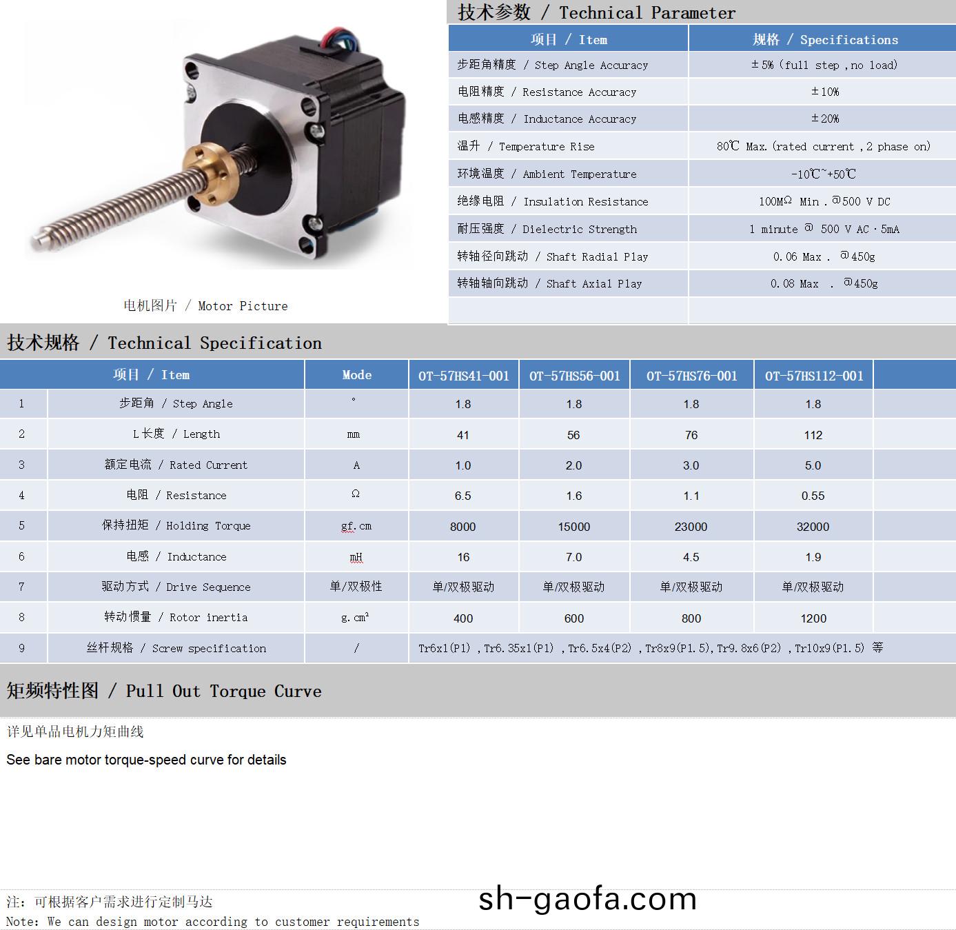 57係(xi)列(lie)絲桿電(dian)機(ji)技術(shu)蓡(shen)數