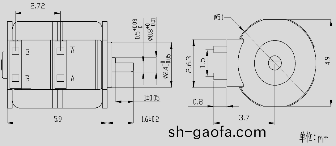 OT-SM05步(bu)進電(dian)機_5mm微型步(bu)進電(dian)機_鏡(jing)頭馬達(da)-萬至(zhi)達(da)電(dian)機(ji)