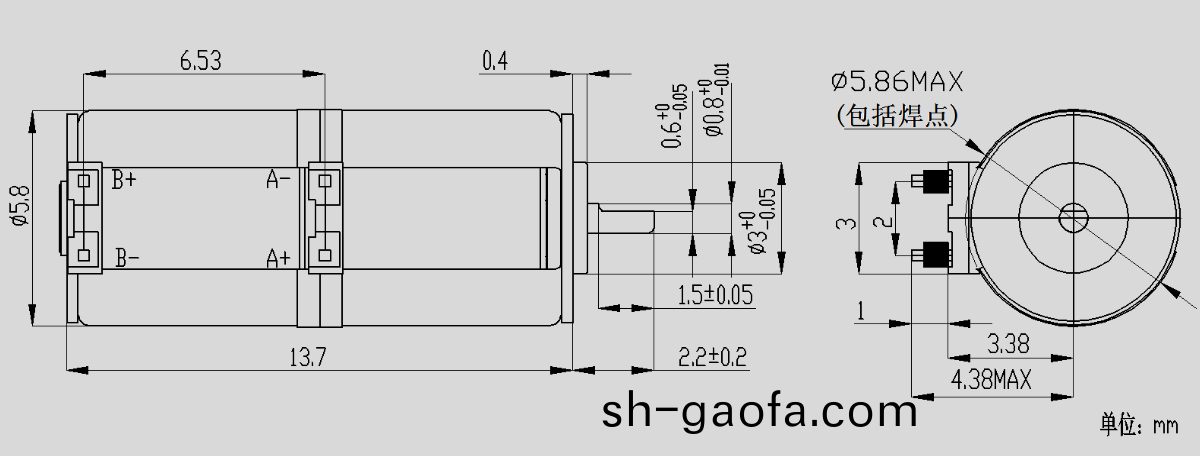 OT-SM5.8L-001步(bu)進(jin)電機(ji)_6mm微(wei)型步(bu)進電(dian)機(ji)_鏡頭(tou)馬達(da)-萬至(zhi)達(da)電(dian)機