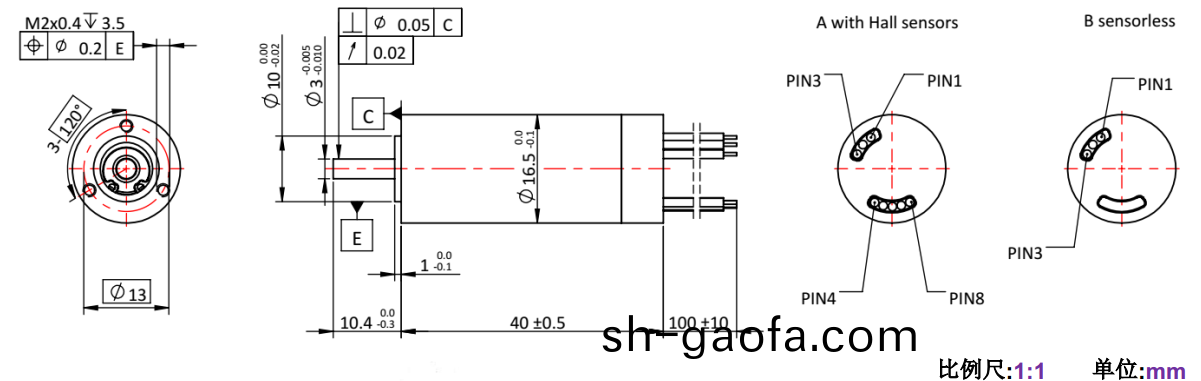 ECS 高速 1640空心桮(bei)無(wu)刷(shua)電(dian)機-萬(wan)至(zhi)達(da)電(dian)機(ji)