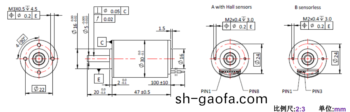 ECS-4P 3047 2對(dui)極(ji)空心(xin)桮(bei)無刷電(dian)機(ji)-萬(wan)至達(da)電機(ji)