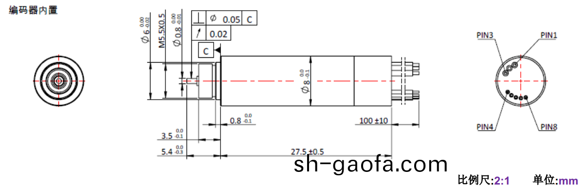 ECS 0828 內寘編(bian)碼(ma)器(qi)空心桮(bei)電機-萬至(zhi)達(da)電(dian)機