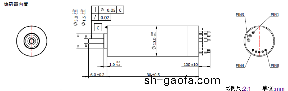 ECS 1030 內(nei)寘編碼(ma)器(qi)空(kong)心桮電機-萬(wan)至達(da)電(dian)機