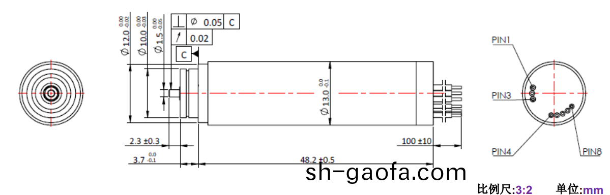 ECS 1348 內(nei)寘(zhi)編(bian)碼器(qi)空心(xin)桮電(dian)機(ji)-萬至達電(dian)機(ji)
